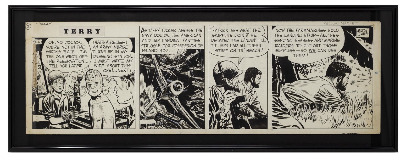 ''Terry and the Pirates'' Original Comic Strip by Milton Caniff From 1943